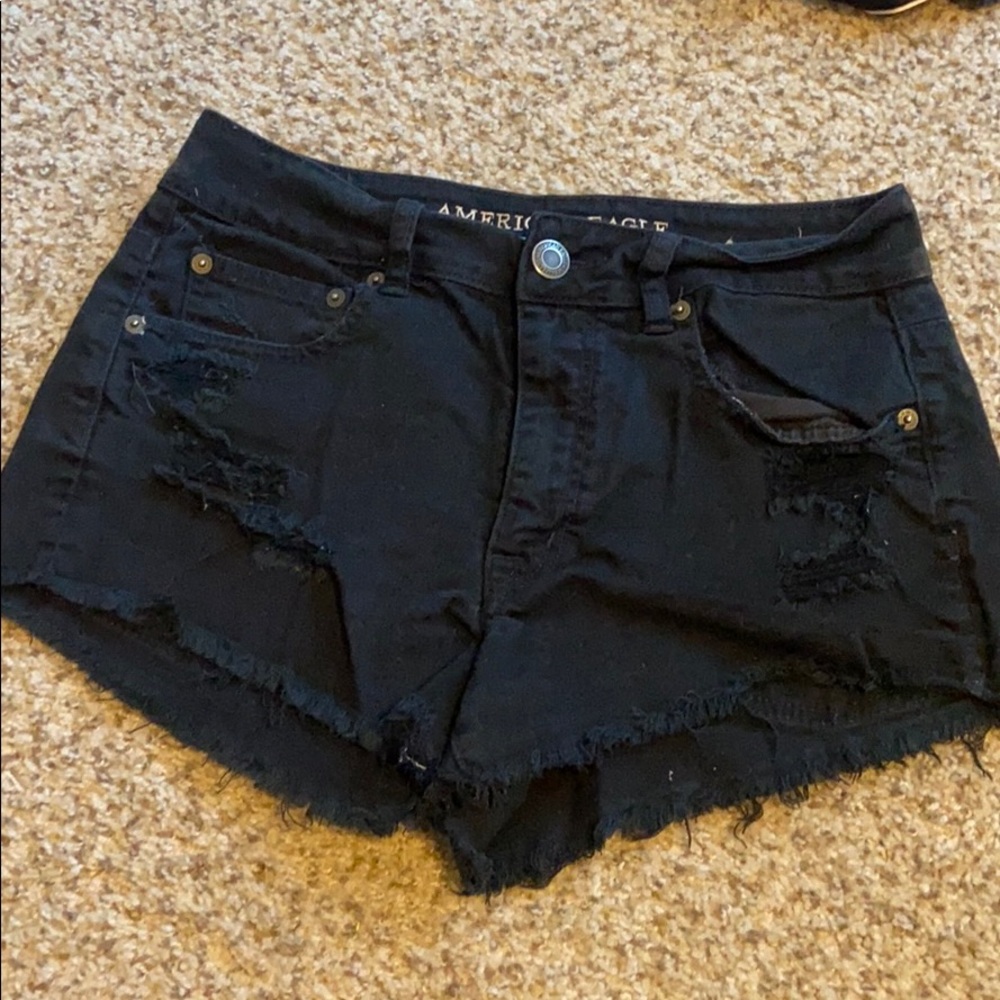 American Eagle Black Denim Shorts
